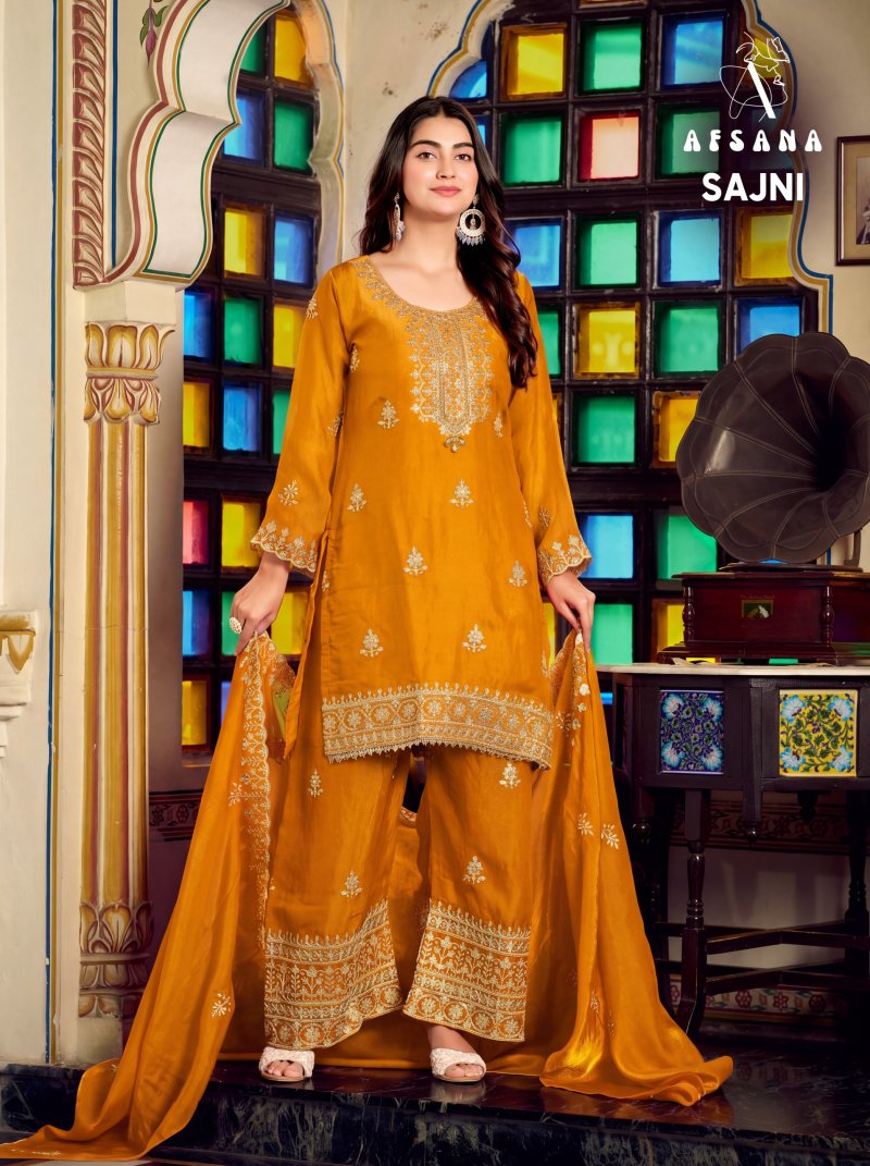 Sajni Vol 2 By Afsana Fandy Satin Readymade Suits